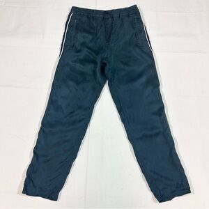 Vintage Scotch & Soda Mens Medium Track Pants Cupro Blend Drawstring Green Y2K